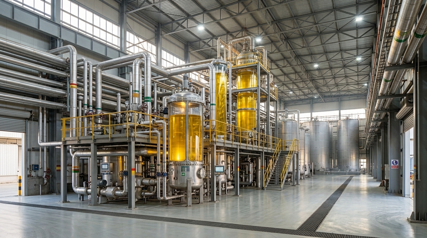 Modern Vegetable Oil Refinery (AI-Generated Image)